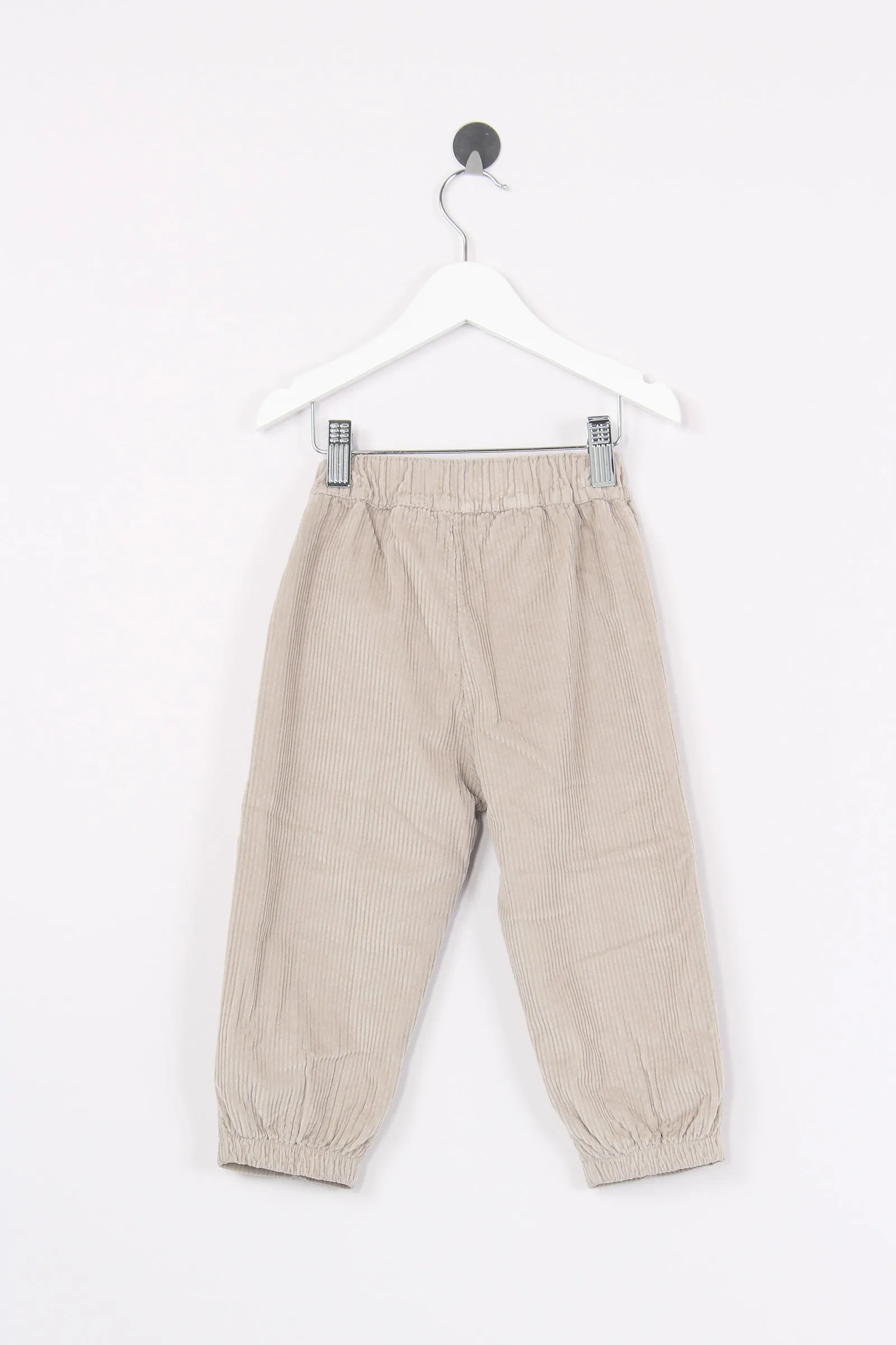 Taupe Velvet Cargo Pants