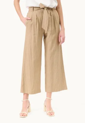 Cropped gessato pants