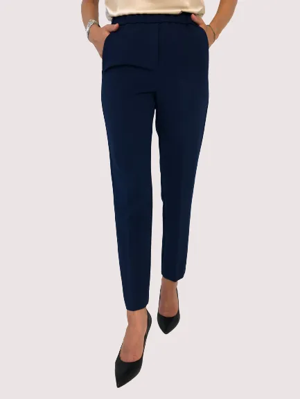 Blue Cropped Women's Trousers