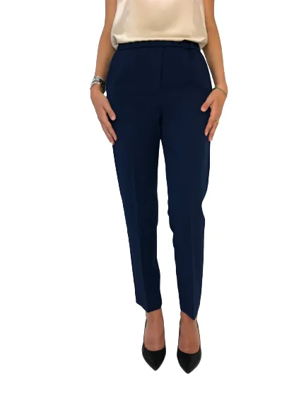 Blue Cropped Women's Trousers