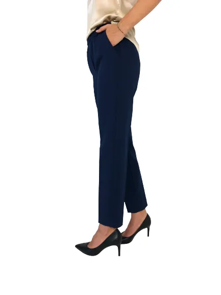 Blue Cropped Women's Trousers