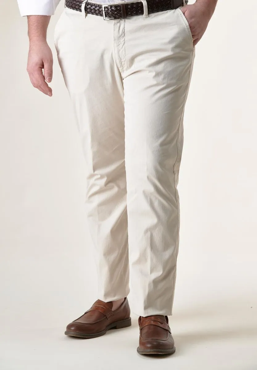 Pantalone chalk gabardine comfort fabric