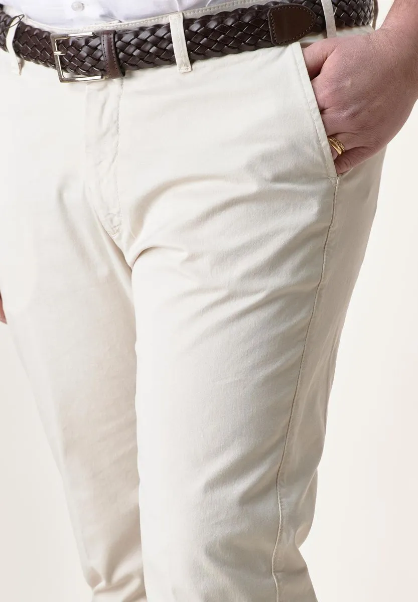 Pantalone chalk gabardine comfort fabric