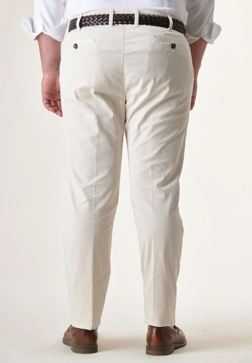 Pantalone chalk gabardine comfort fabric