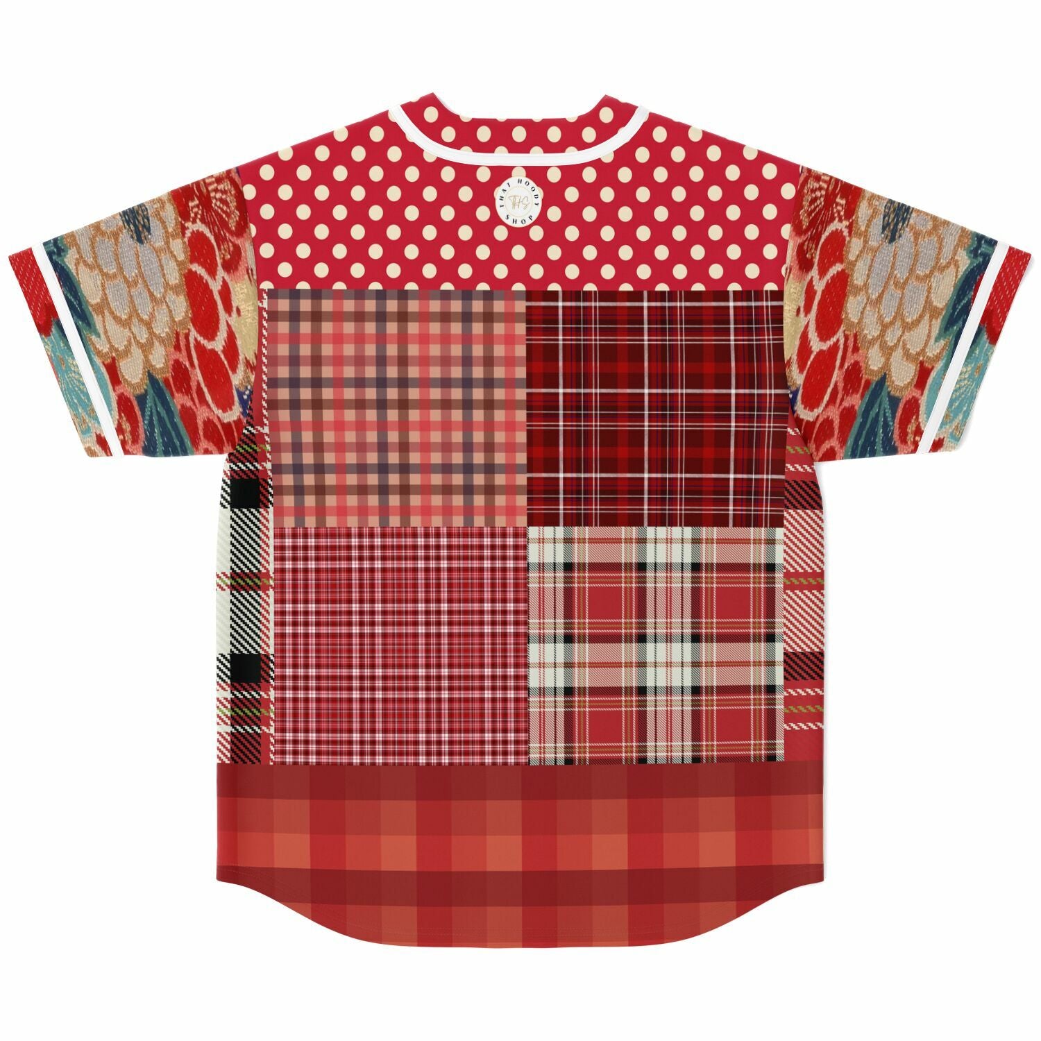 Patchwork Plaid Salsa Jersey Button Front