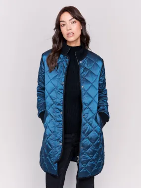 Peacock Long Quilted Puffer Jacket