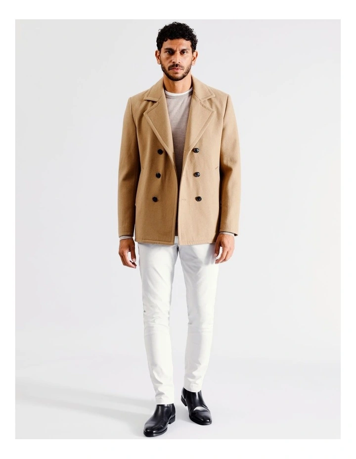 Pierce Peacoat in Beige