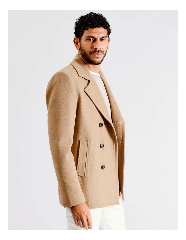 Pierce Peacoat in Beige