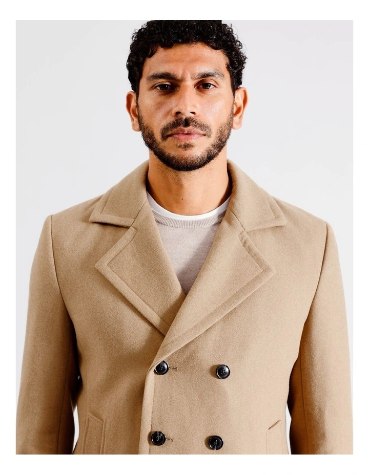 Pierce Peacoat in Beige