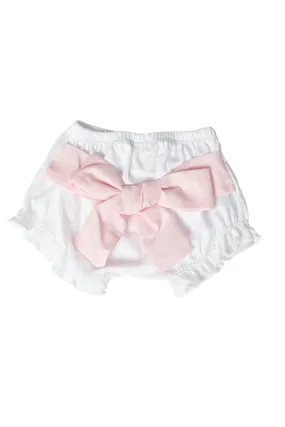 Pink Infant Bow Ruffle Diaper Cover