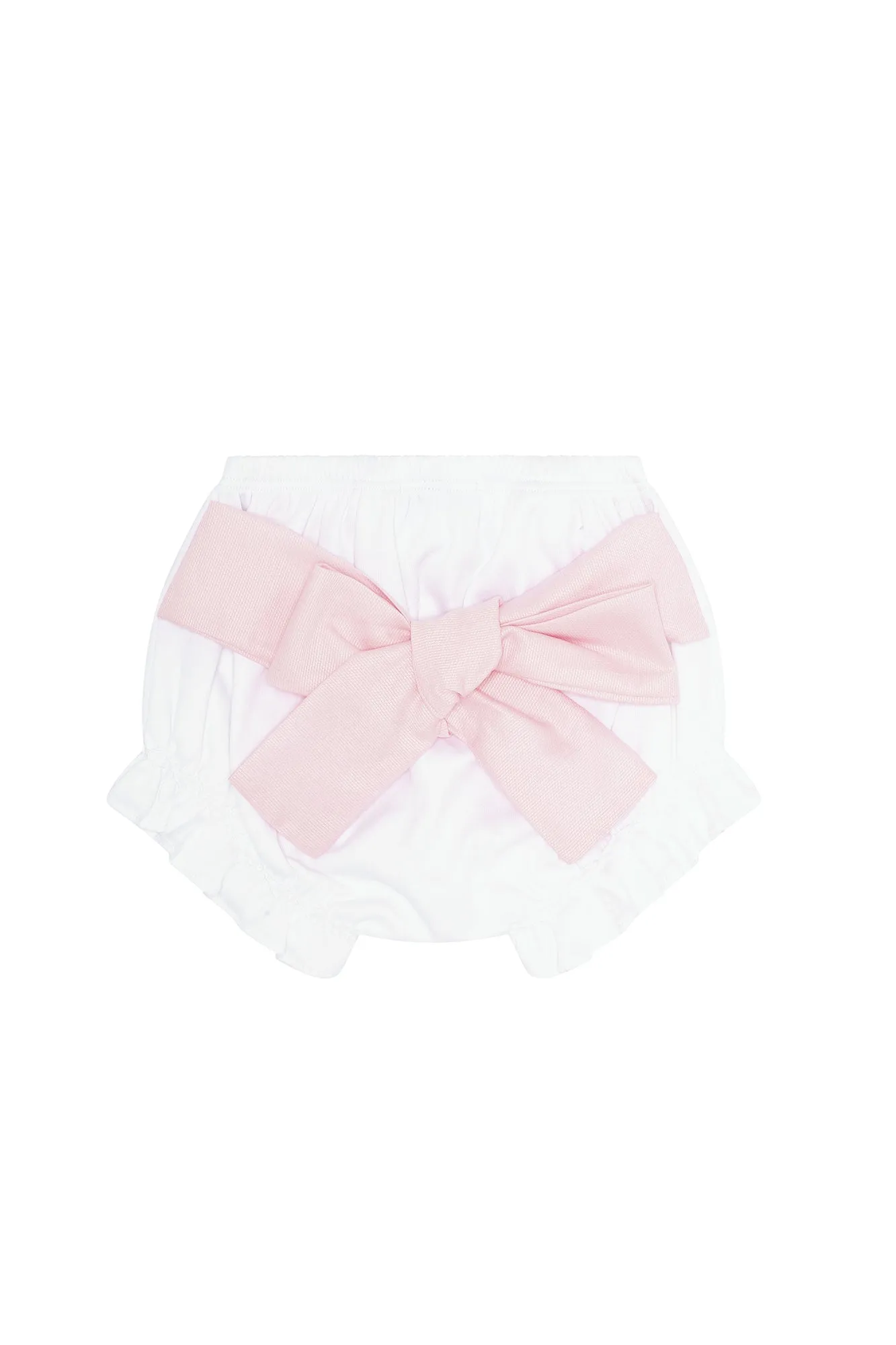 Pink Infant Bow Ruffle Diaper Cover