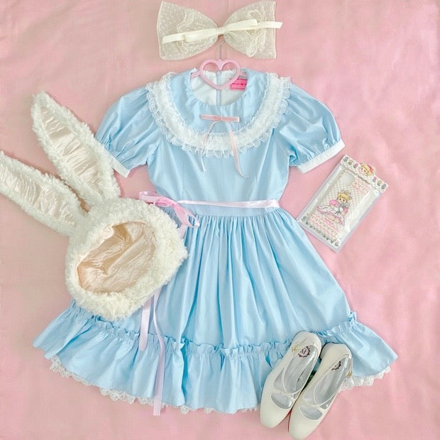 pink babydoll dress with ribbon