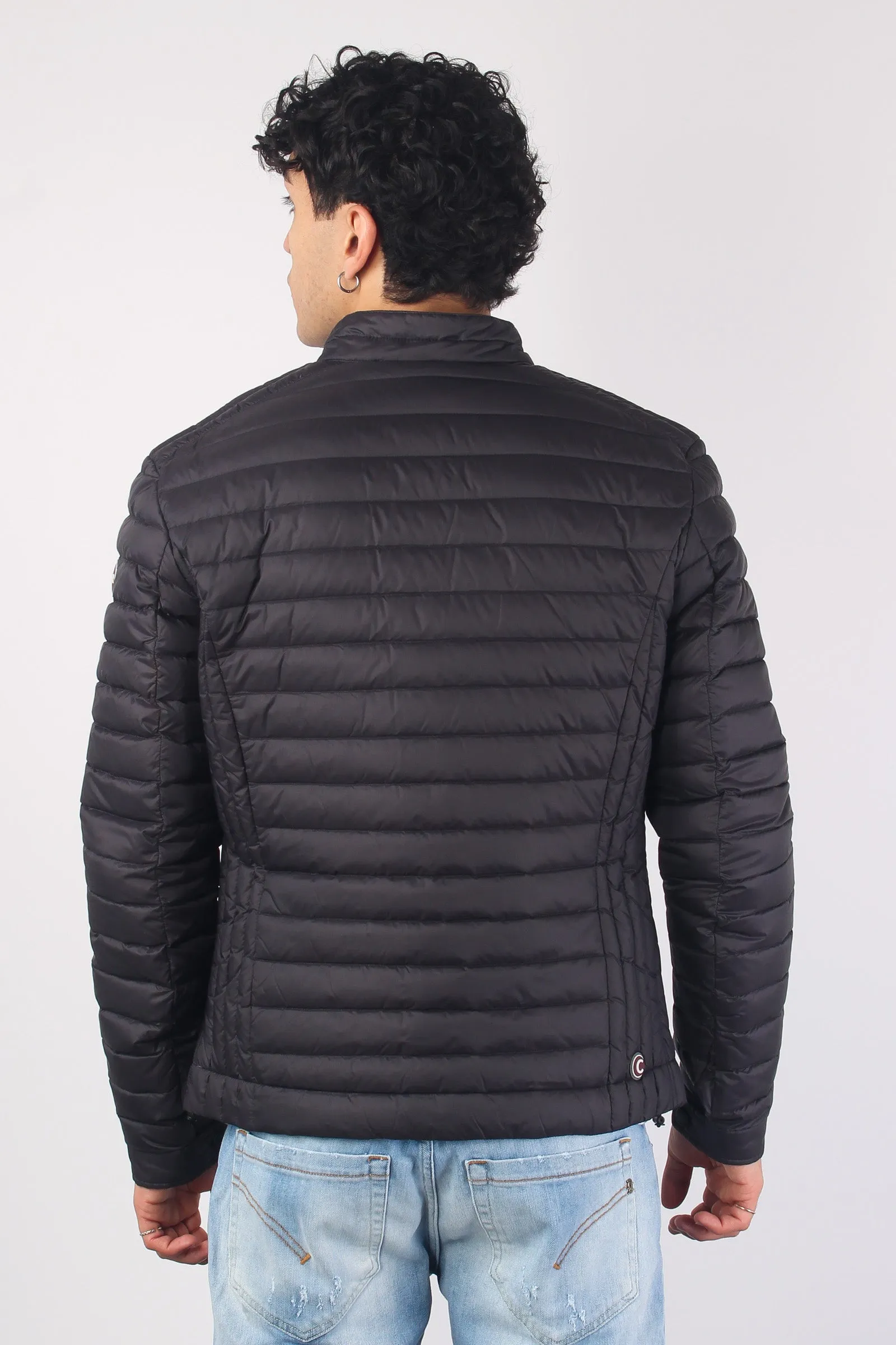 Black Biker Puffer Coat