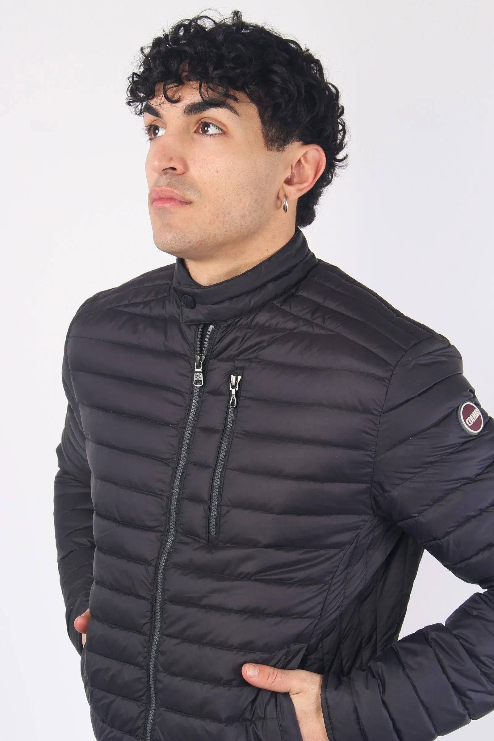 Black Biker Puffer Coat