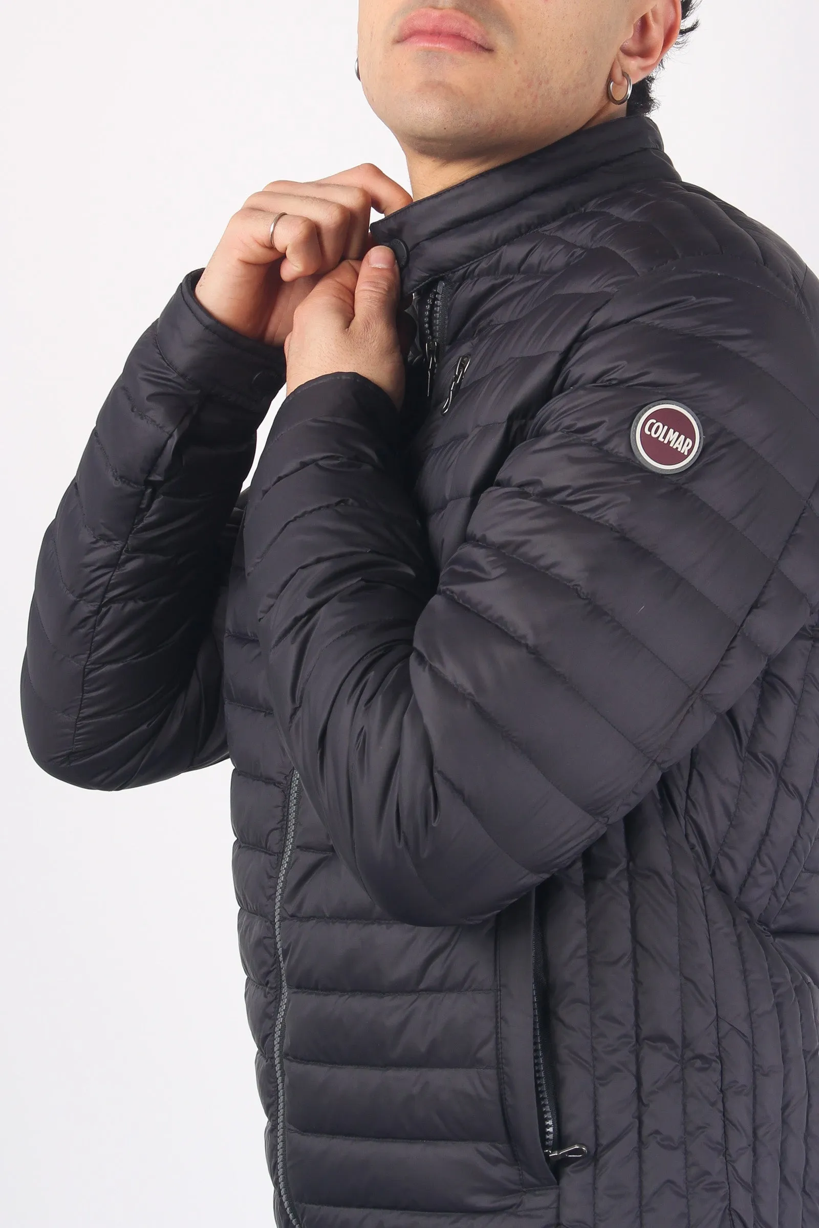 Black Biker Puffer Coat