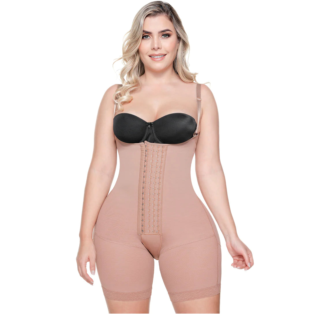 Postpartum Post Surgery Compression Garment | Tummy Control Butt Lifter Body Shaper | Daily Use Open Bust Shapewear