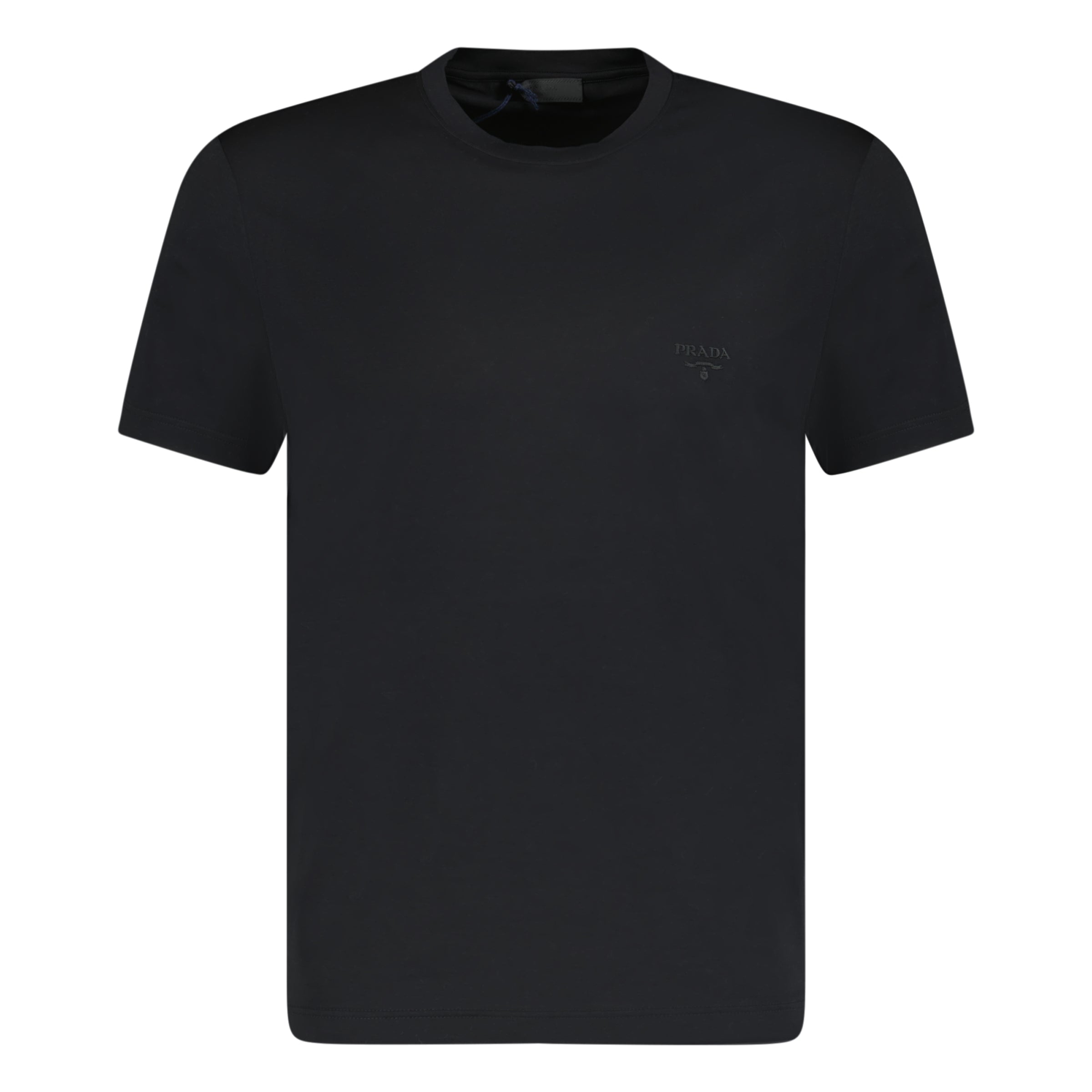 PRADA Black Logo Stitch T-Shirt