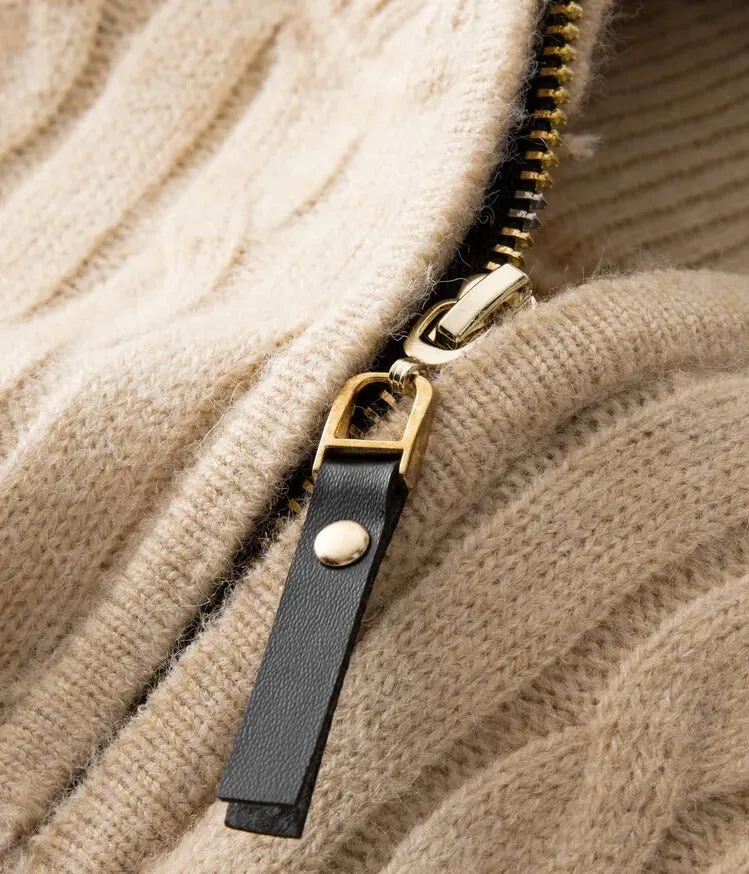 Premium Half-Zip Alpaca Sweater Livio Agresti