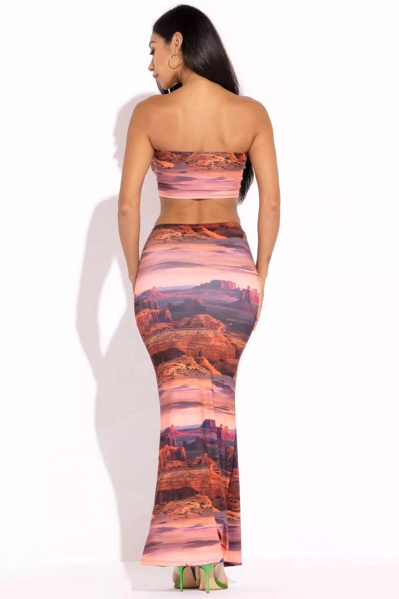 Printed Tube Top And Maxi Skirt - Shop Now