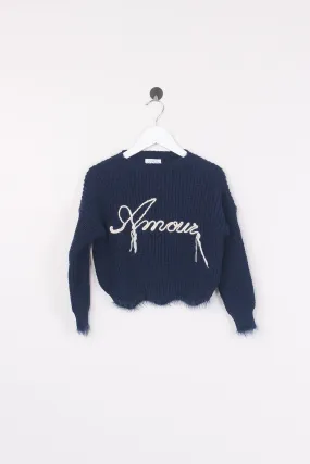 Embroidered Amour Crop Top