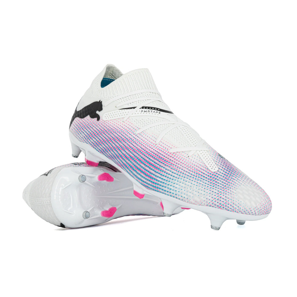 Puma Future 7 Pro MxSG Football Boots - White Black Poison Pink