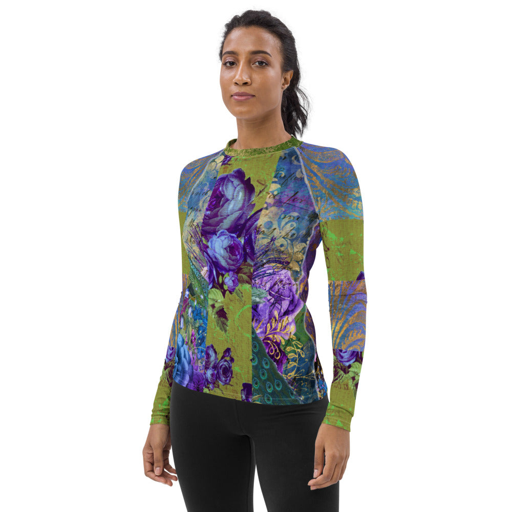 Purple Fashion Rashguard Top