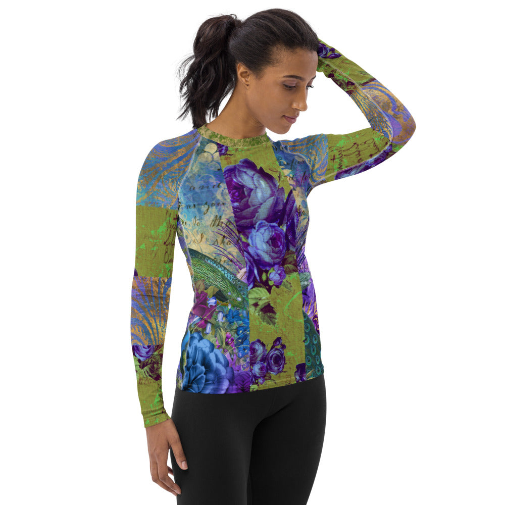 Purple Fashion Rashguard Top