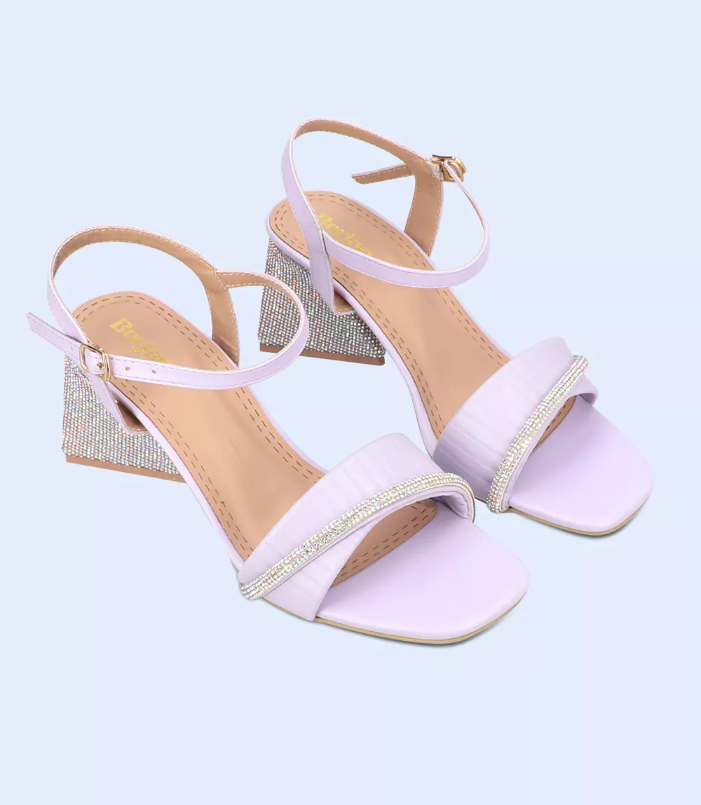 Purple women's sandal heels - BW9662