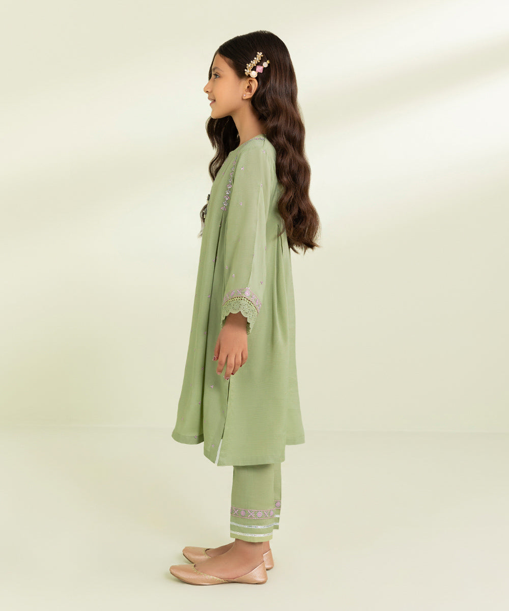 Raw Silk Suit - 2-Piece Embroidered