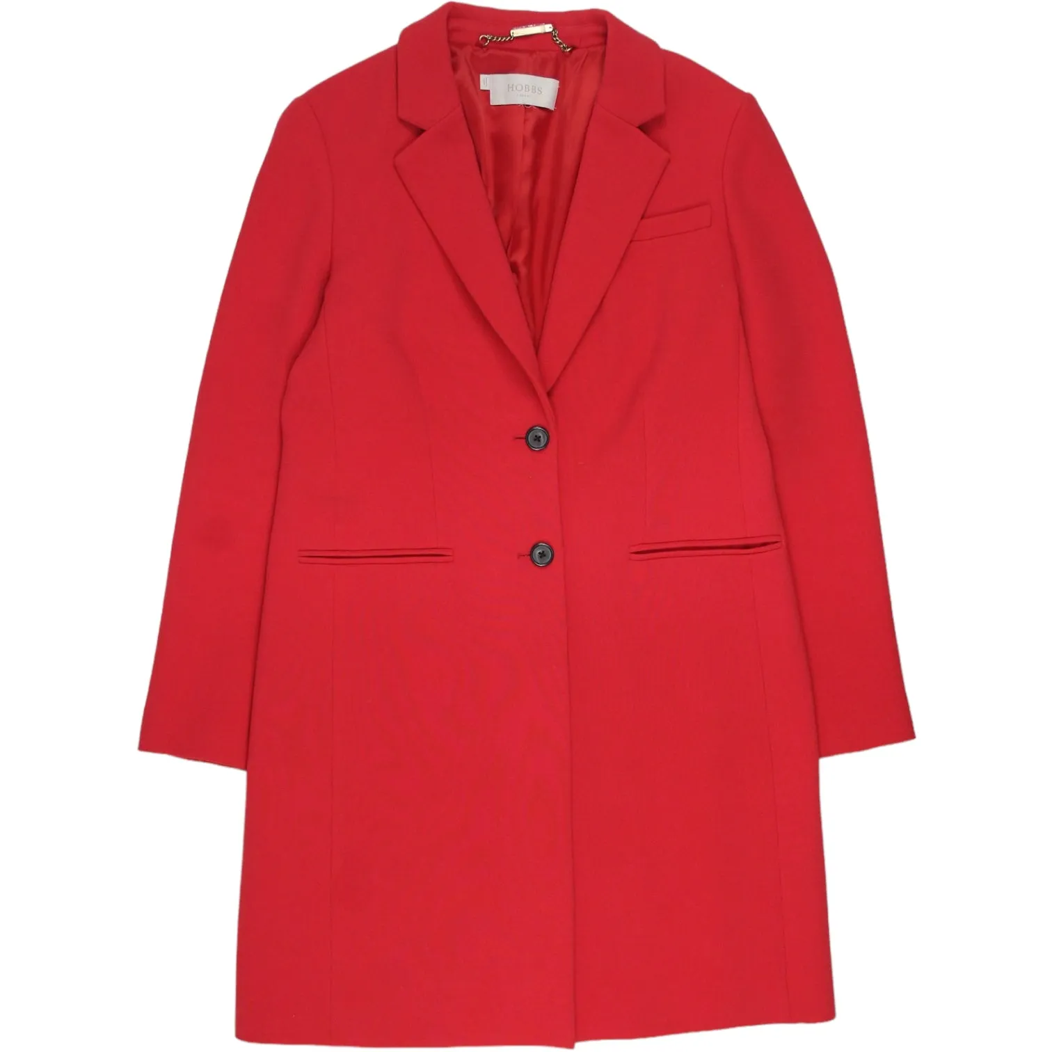 Red Fitted Single Breasted Hobbs Coat