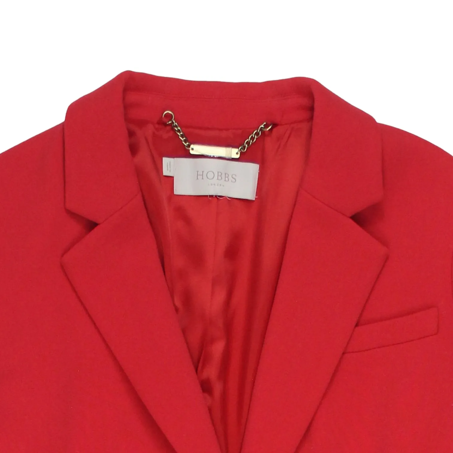 Red Fitted Single Breasted Hobbs Coat