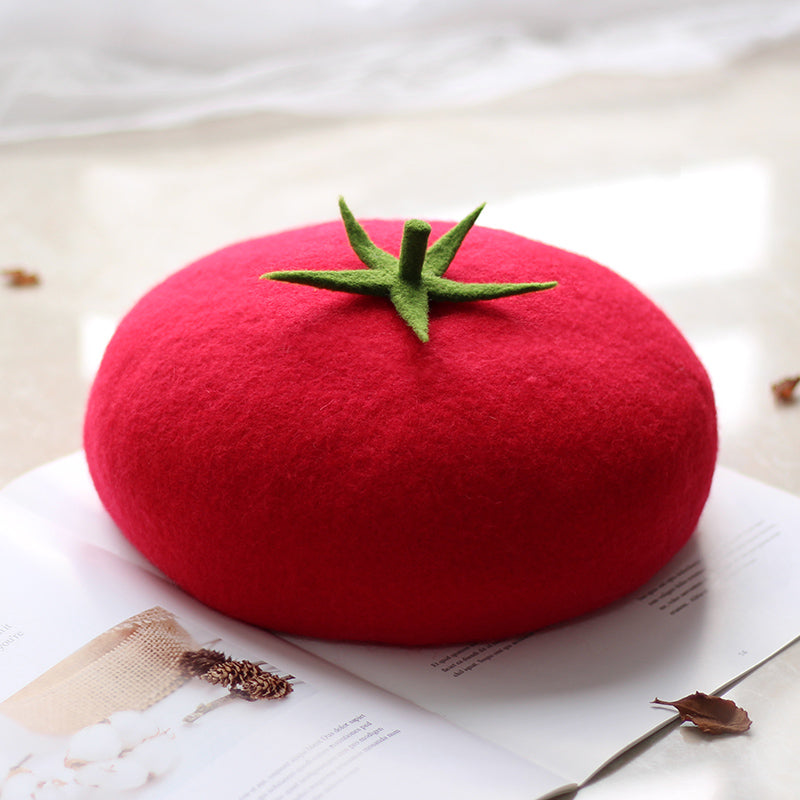 red tomatoes beret - by0123