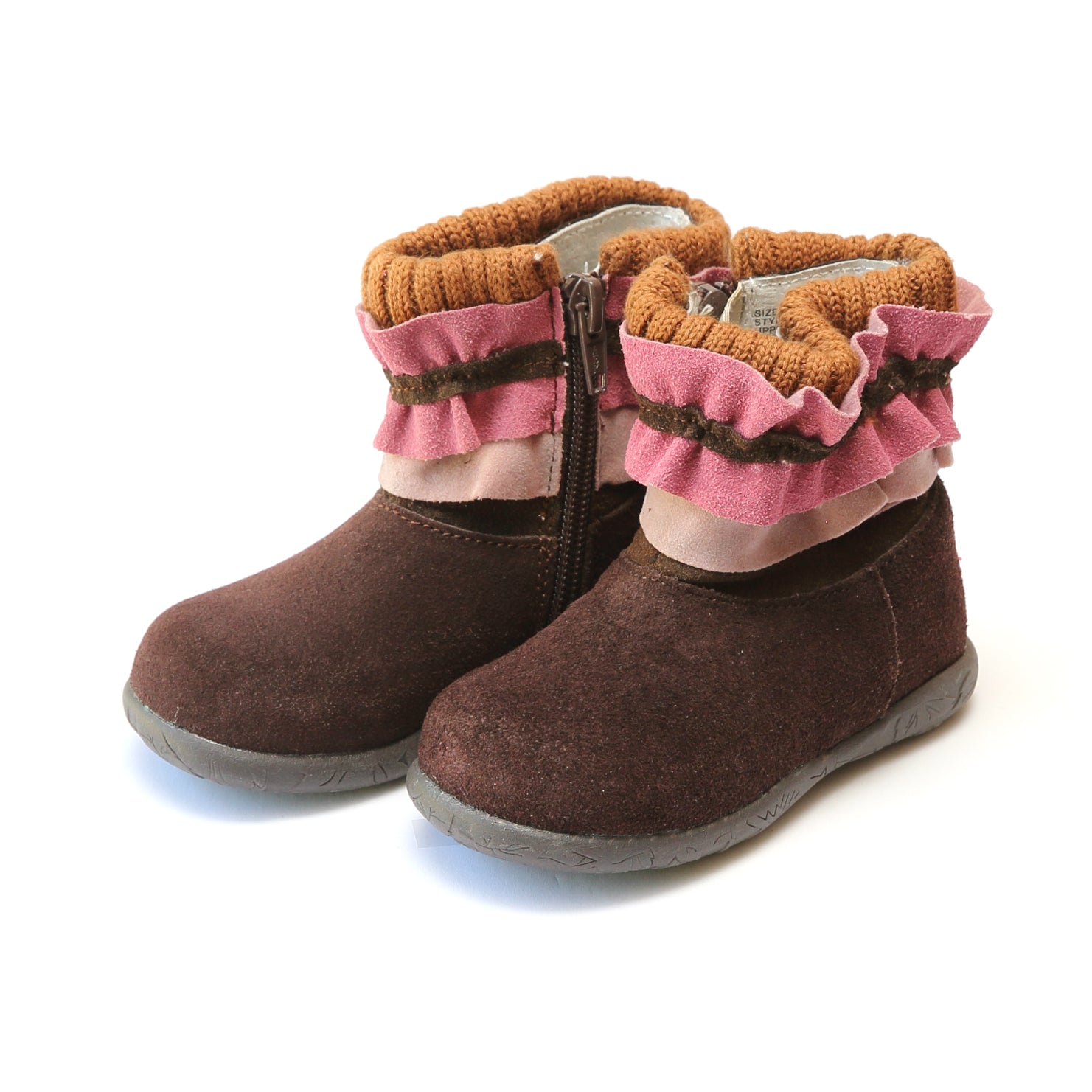 Rita Knit Collar Leather Boot