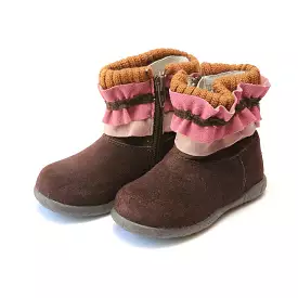 Rita Knit Collar Leather Boot