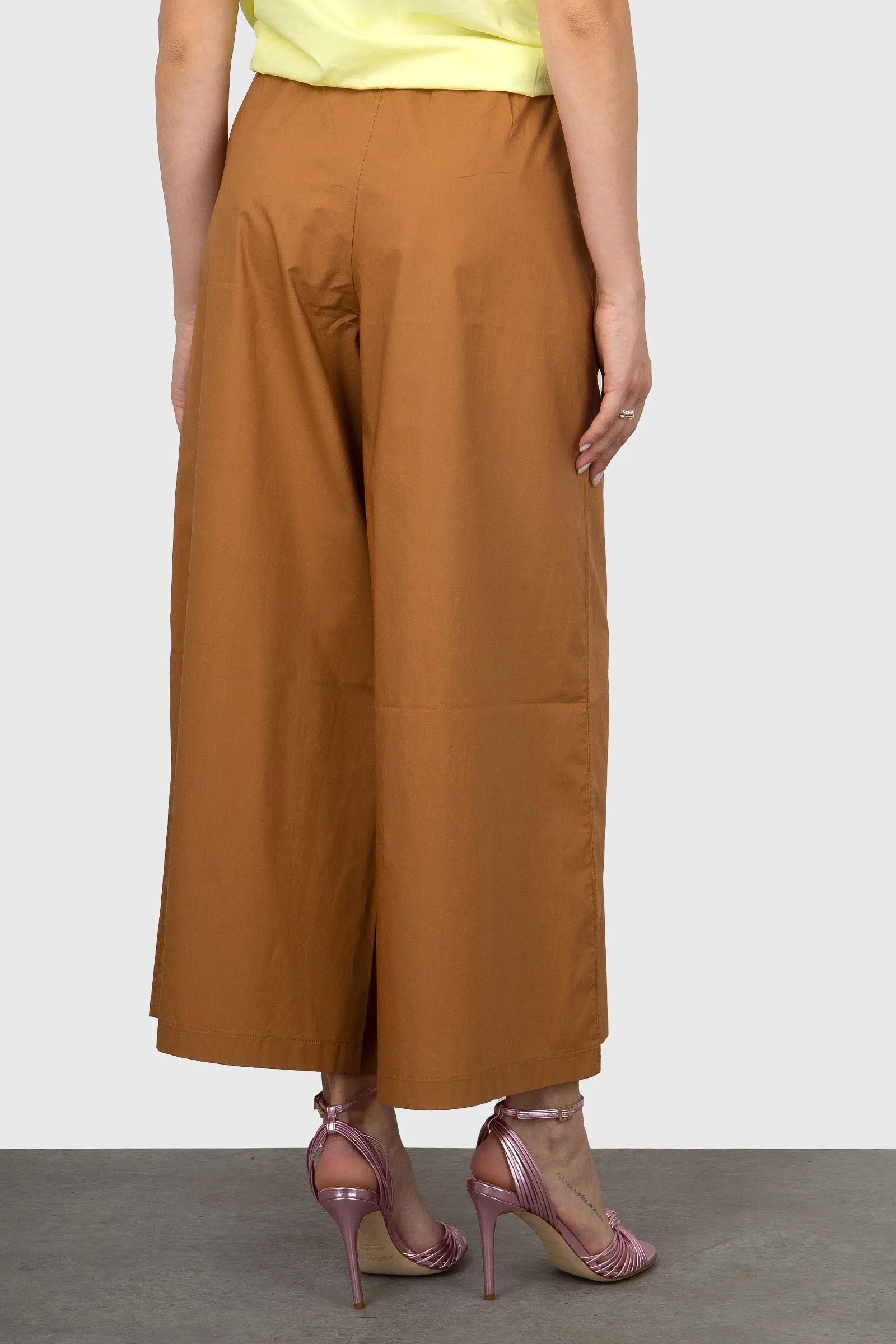 Cropped Biscotto Women's Pants by Roberto Collina