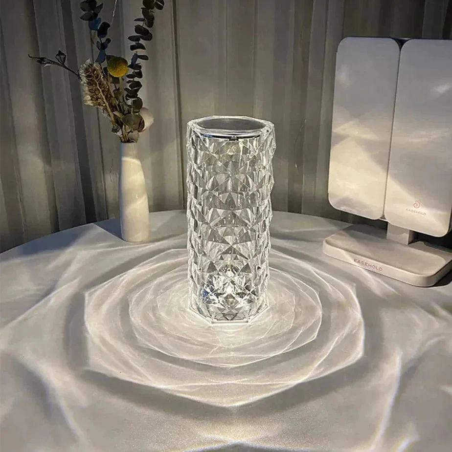 Crystal Touch Lamp with Remote Control for Creating Romantic Ambiance