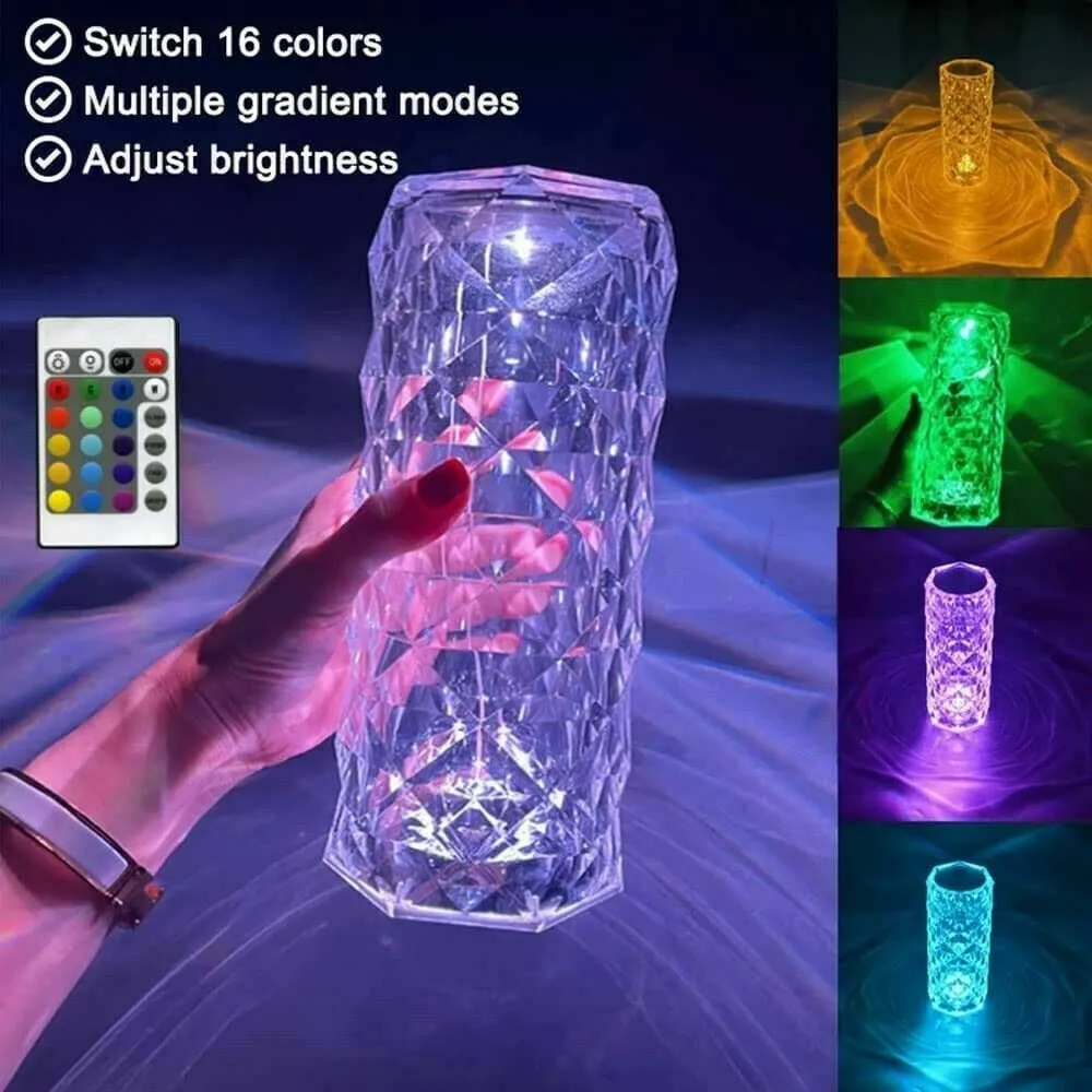 Crystal Touch Lamp with Remote Control for Creating Romantic Ambiance