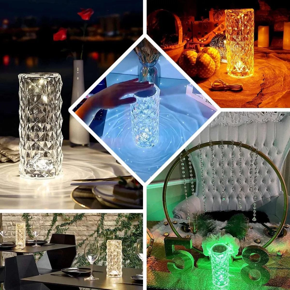 Crystal Touch Lamp with Remote Control for Creating Romantic Ambiance