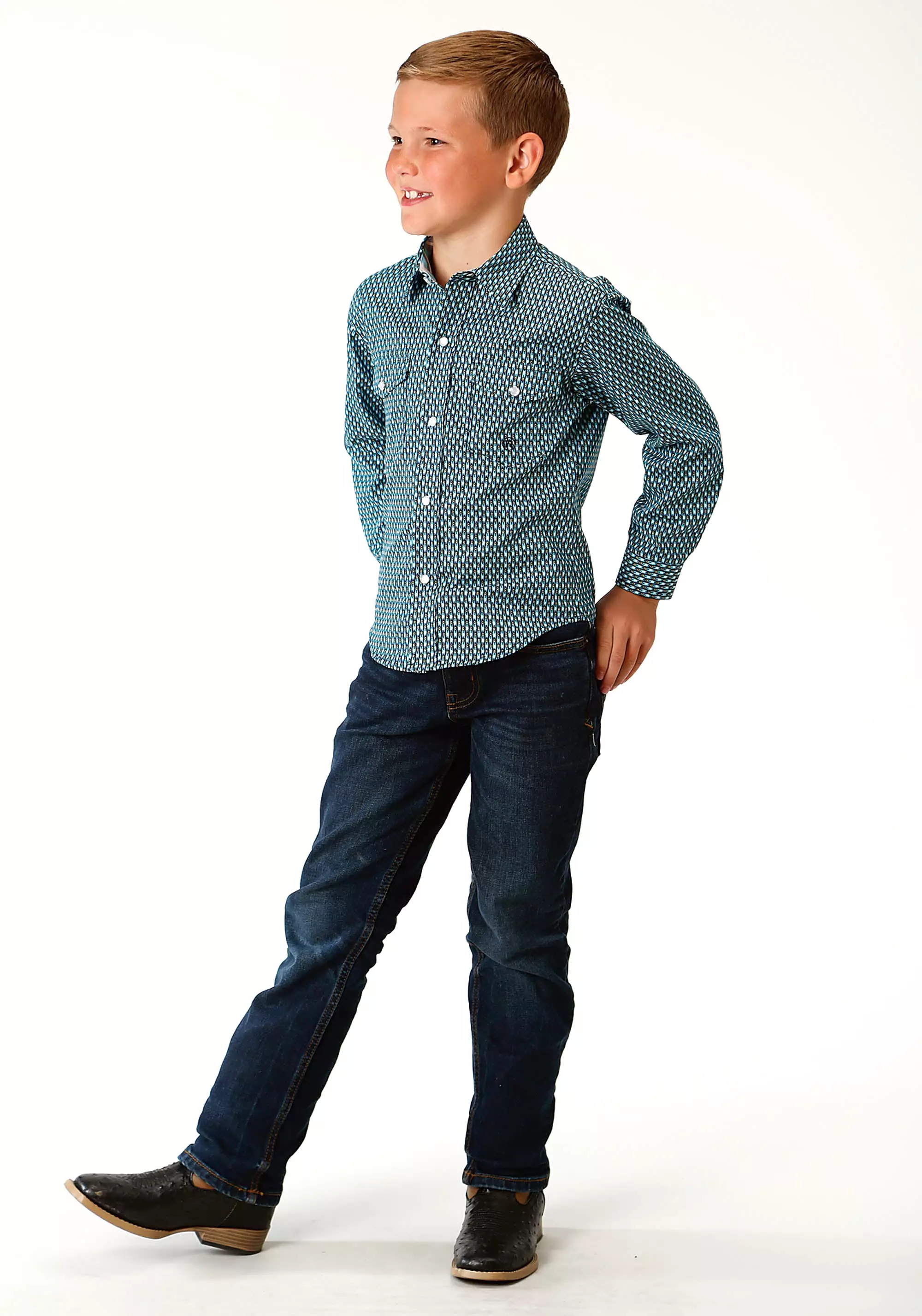 Roper Blue Shirt for Boys