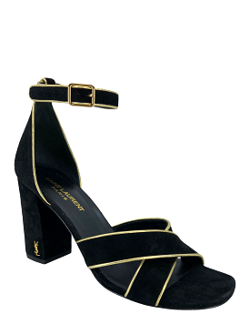 Saint Laurent Suede Ankle Strap Sandals Size 8