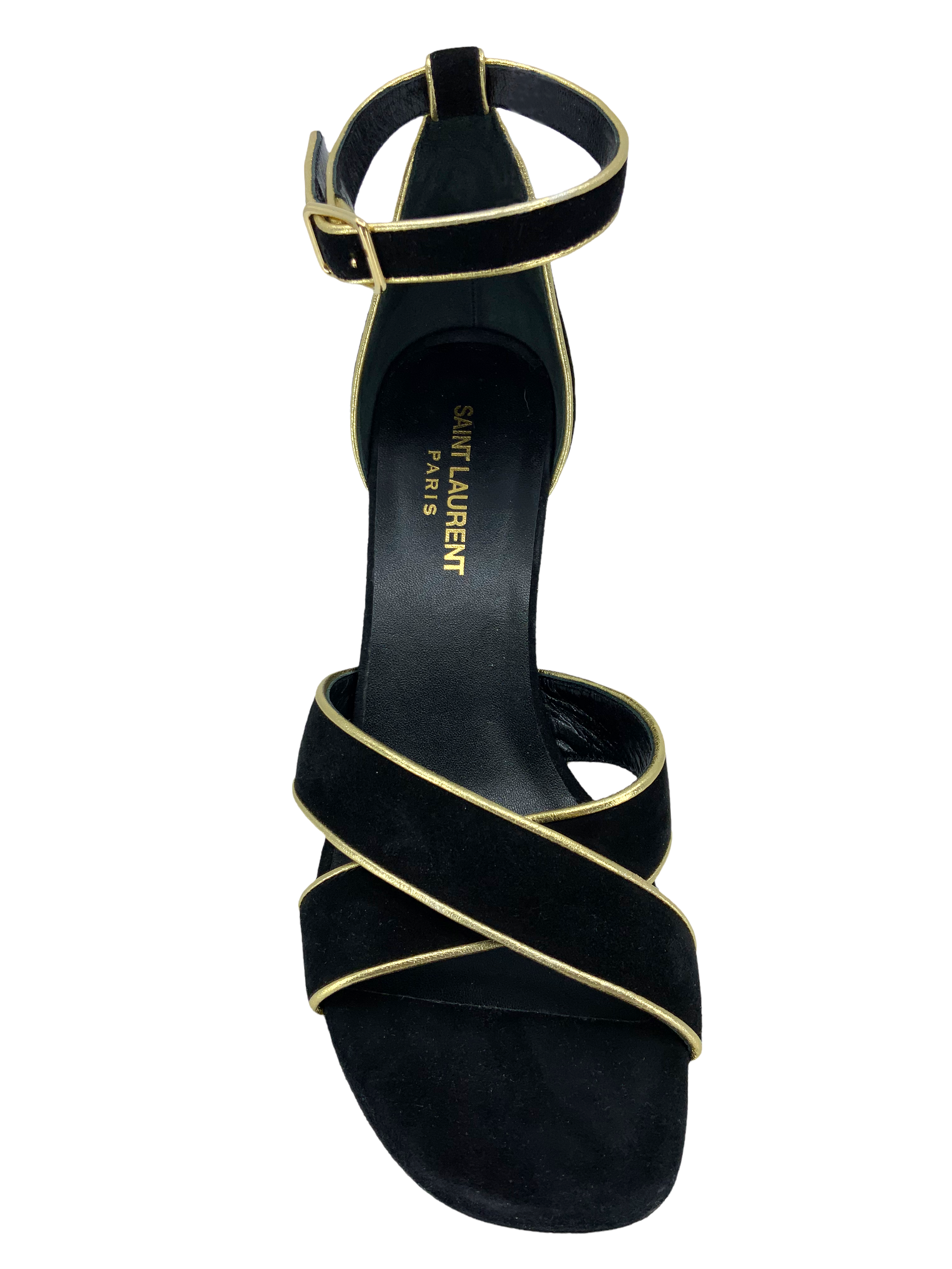 Saint Laurent Suede Ankle Strap Sandals Size 8