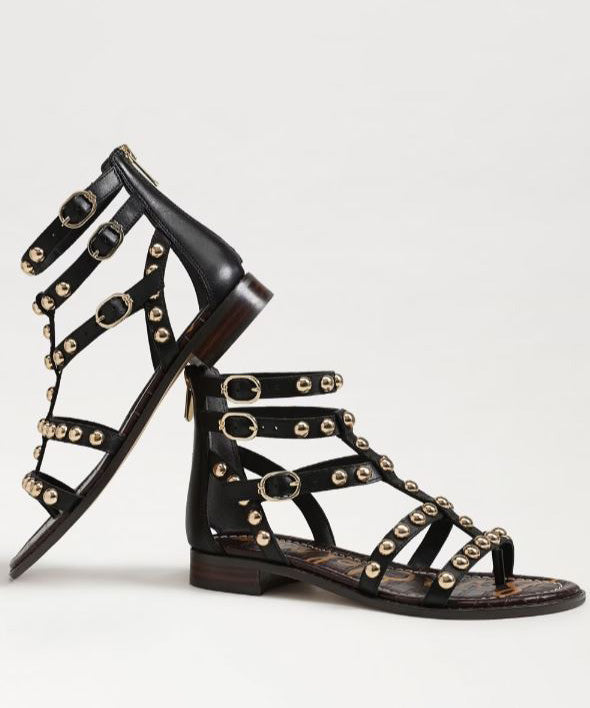 Sam Edelman Black Studded Gladiator Sandal