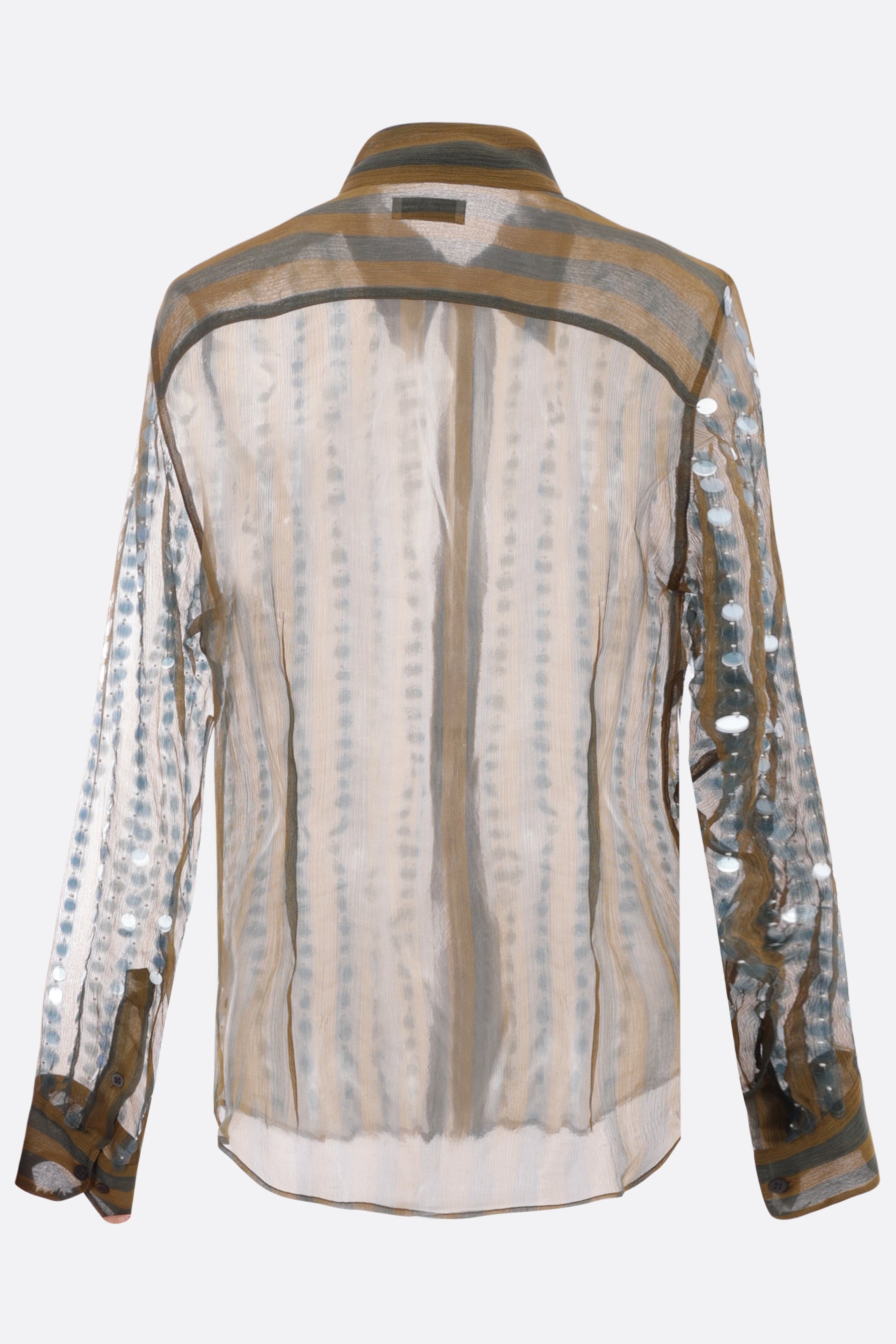 silk shirt with sequins and rhinestones