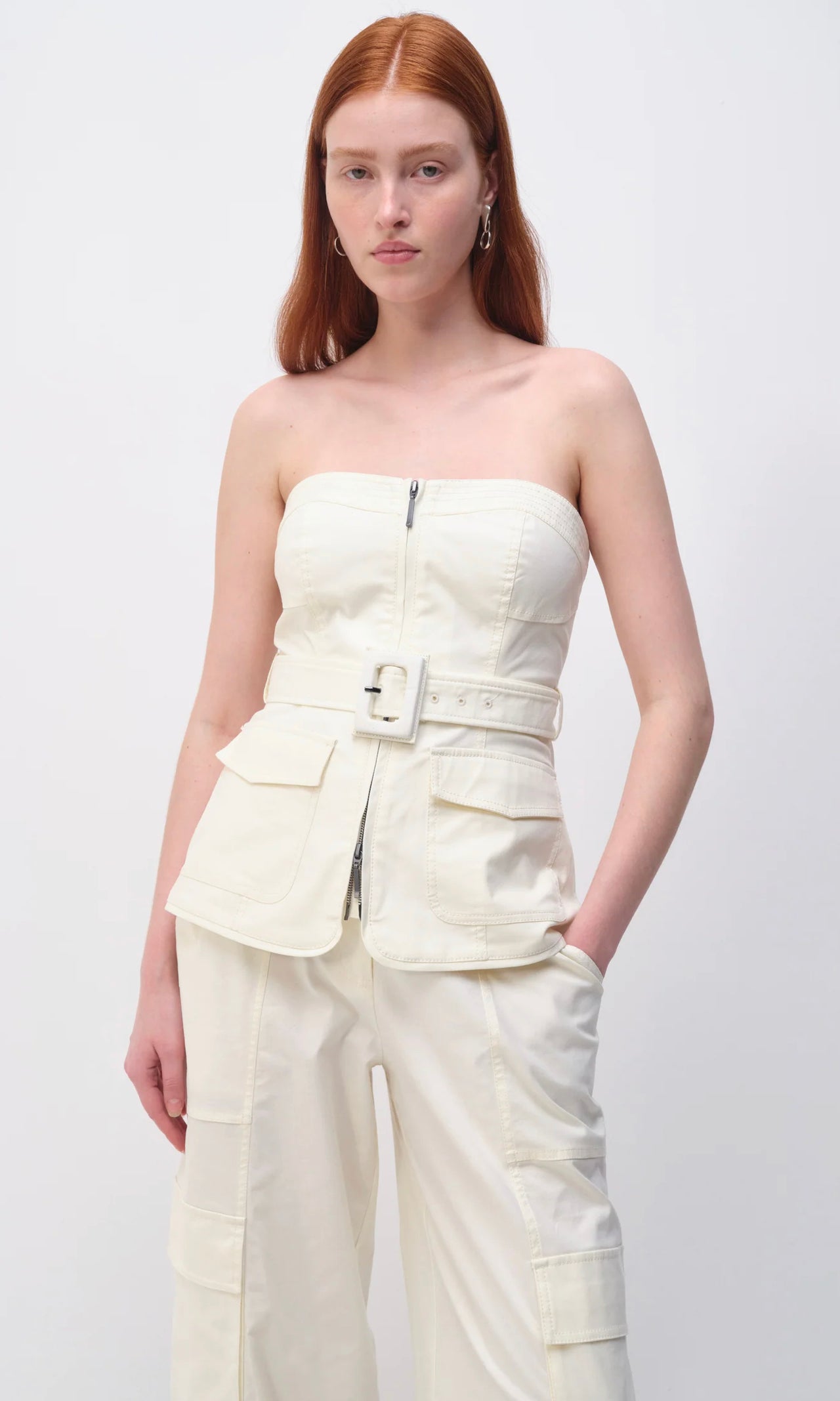 Simkhai Elettra Bustier Natural White