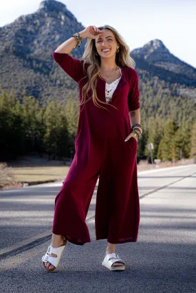 Comfortable 2-Piece Outfit of the Week in Wine Color