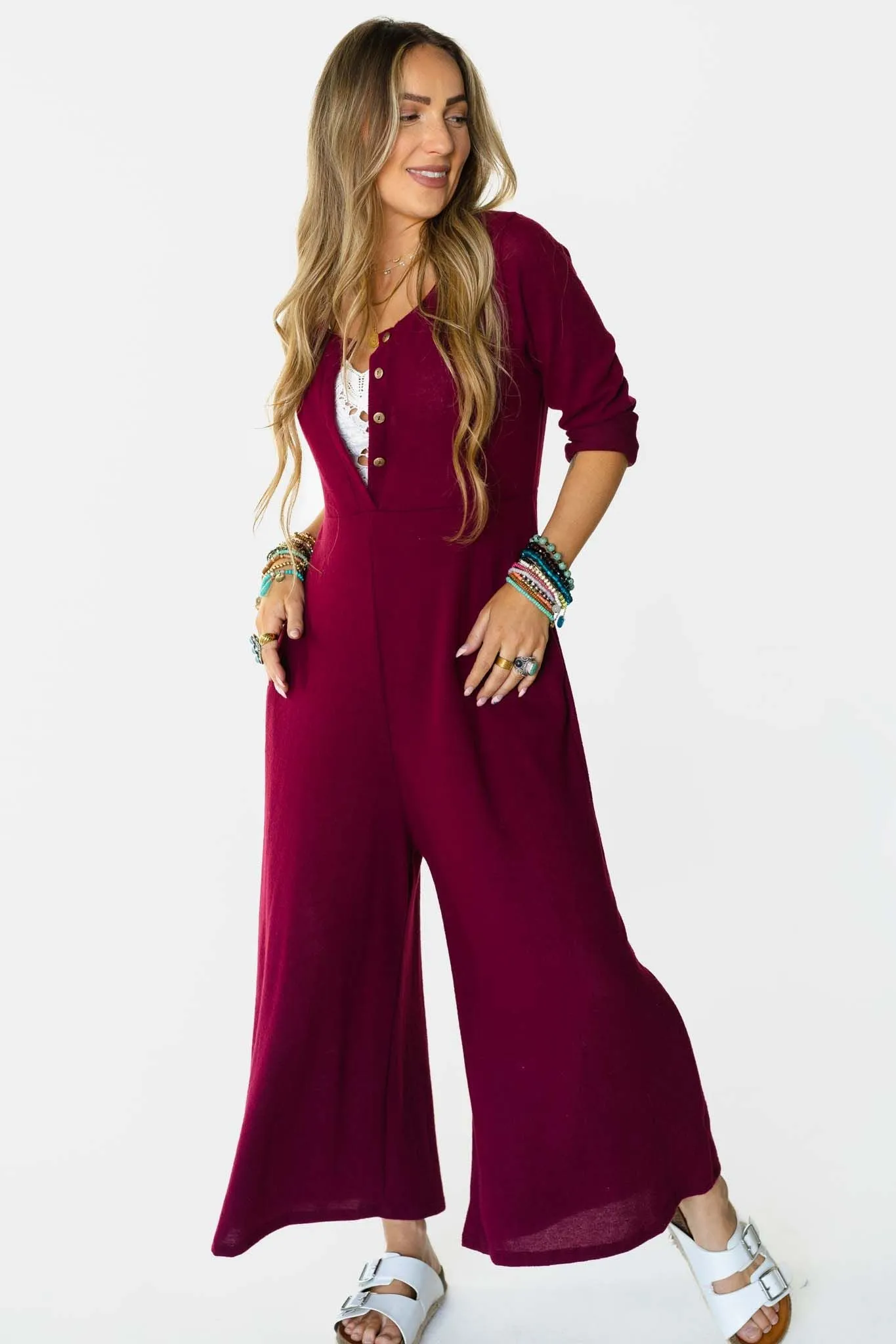 Comfortable 2-Piece Outfit of the Week in Wine Color