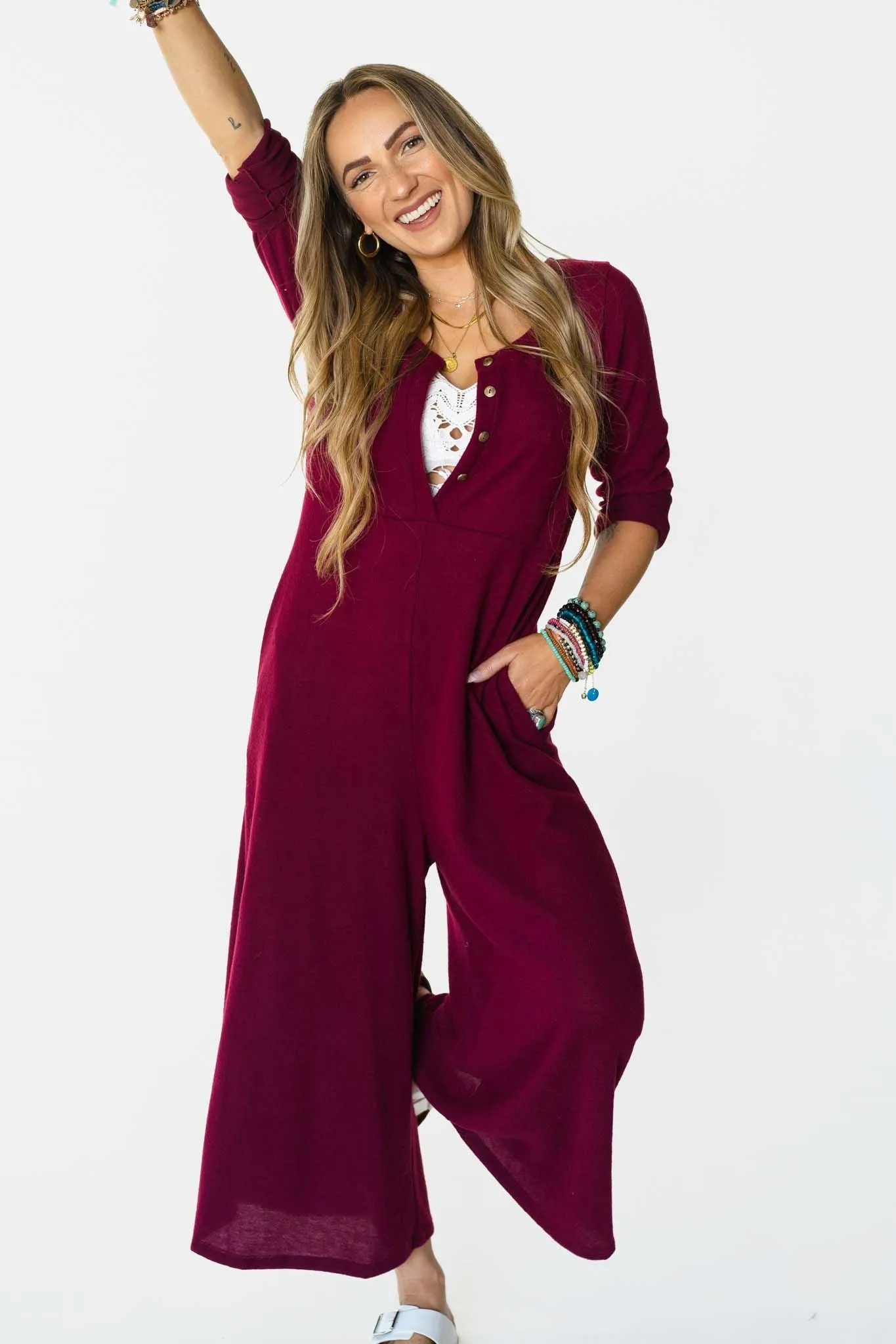 Comfortable 2-Piece Outfit of the Week in Wine Color