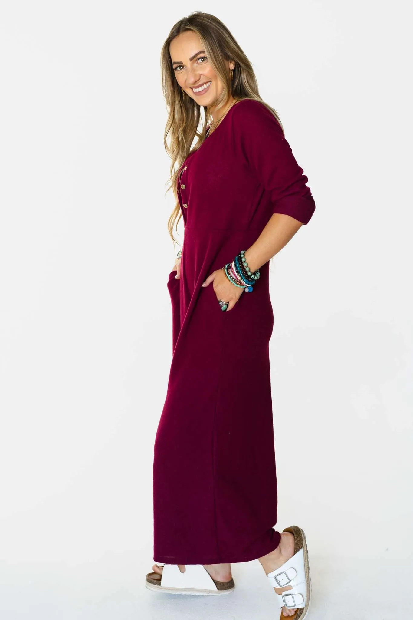 Comfortable 2-Piece Outfit of the Week in Wine Color