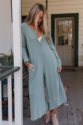 Comfort Jumpsuit in Teal - Shop Now