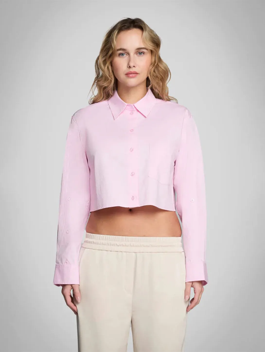 Rose Petal Cropped Shirt